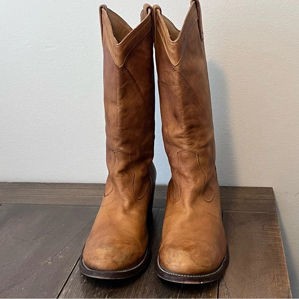 Stetson Brown Leather Heeled Western Cowgirl Boots Womens 9 - Picture 6 of 12